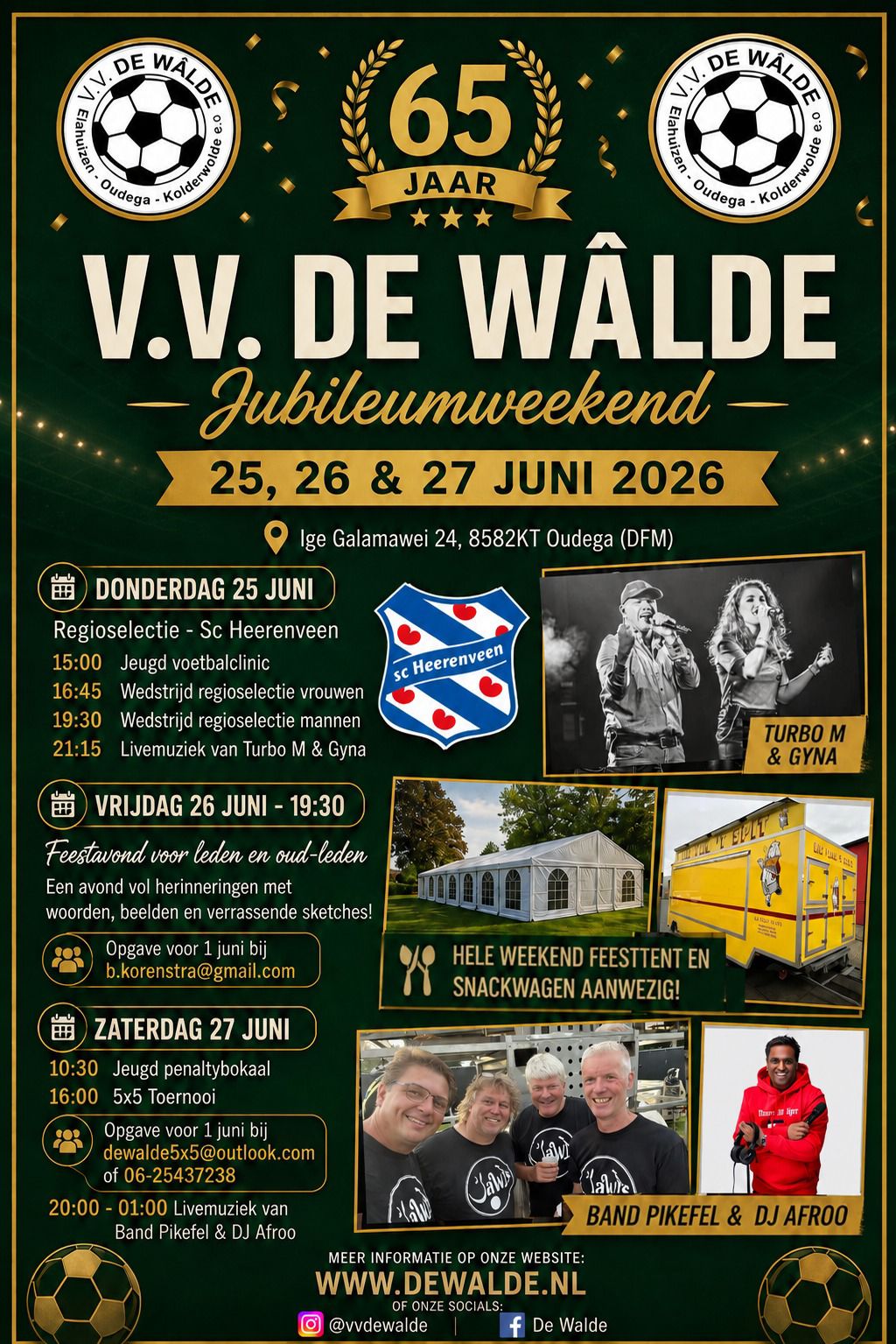 65 jarig jubileumfeest de Wâlde!